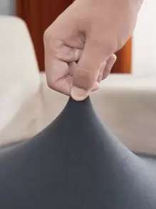 1pc Đệm ghế sofa co giãn đồng bằng - Màu xám đen - Xem 4