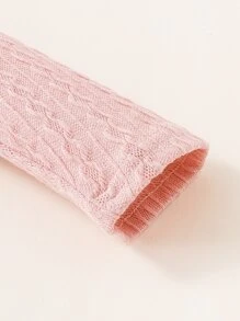 Toddler Girls Solid Ruffle Trim Dress - Pink - View 3