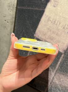 花卉圖案透明手機殼