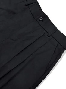 Manfinity Hypemode Quần ống rộng màu trơn cho nam - màu đen - Xem 4