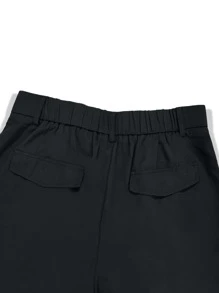 Manfinity Hypemode Quần ống rộng màu trơn cho nam - màu đen - Xem 6