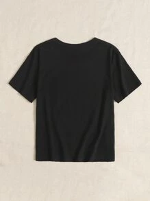 Tobefonseca Cartoon Graphic Tee - Black - View 3