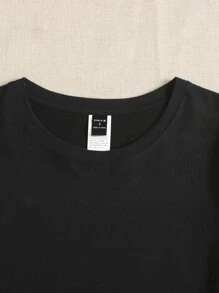 Patriciacolours Cartoon Graphic Tee - Black - View 4