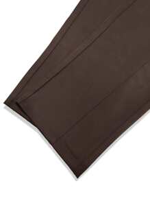 Manfinity Hombres Pantalones de pierna ancha con fruncido - Marrón Chocolate - Ver 7