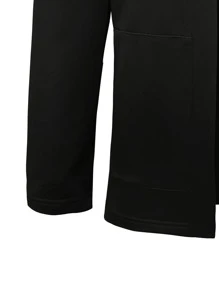 Manfinity Áo khoác Nam màu trơn Giải trí - màu đen - Xem 3