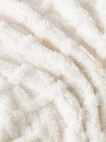 1pc Waffle Winter Plush Sofa Towel - White - View 3