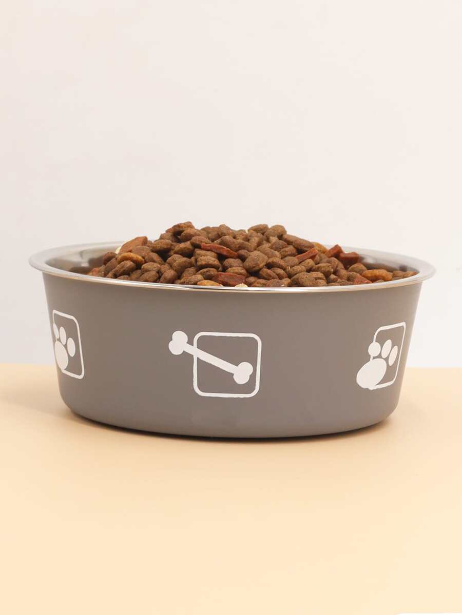 Supet 1 cái bát in hình thú cưng - Xám - Xem 1