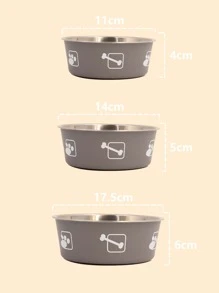 Supet 1 cái bát in hình thú cưng - Xám - Xem 4