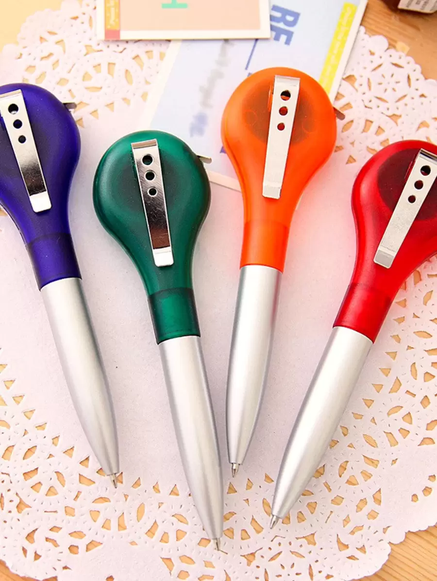 1pc Measure Tape Detail Random Ballpoint Pen - Multicolor - View 1