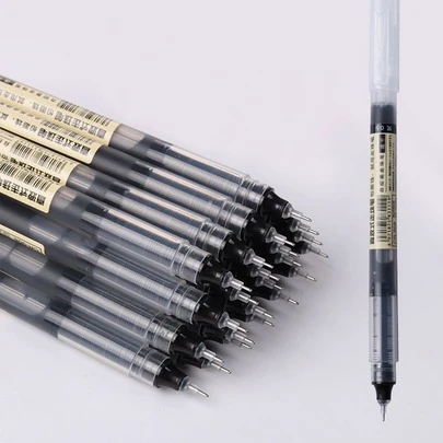 10pcs/Lot Ultra Fine Finance Gel Pen Black/Blue/Red Ink Refills Rods Gel Pen For School Office Exam Supplies Stationery Back To School