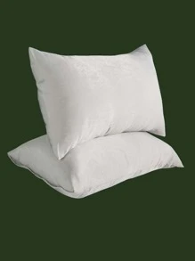 1pair Plain Pillowcase Without Filler - Grey - View 1