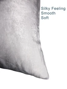 1pair Plain Pillowcase Without Filler - Grey - View 3