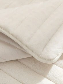 1pc Plain Plush Sofa Towel, Beige Soft Warm Sofa Pad For Home - Beige - View 4