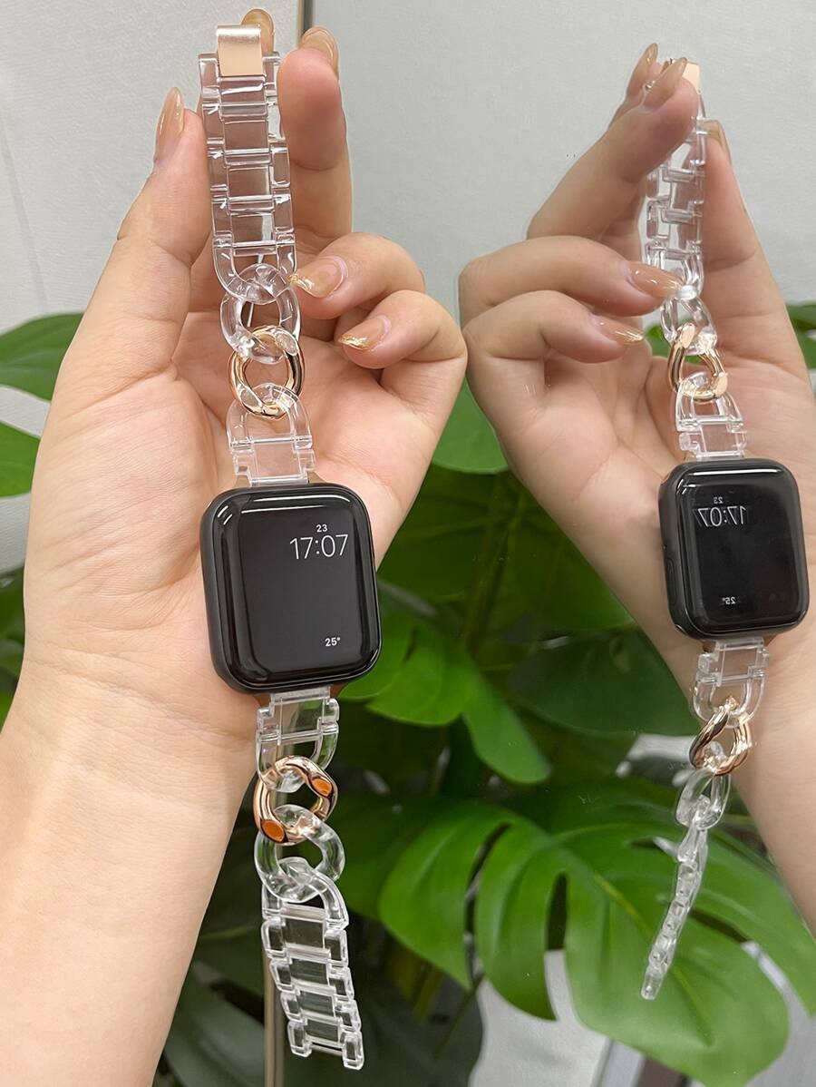 Clear Watchband Compatible With Apple Watch - Multicolor - View 1