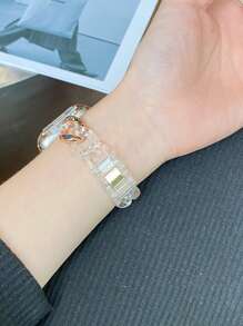 Clear Watchband Compatible With Apple Watch - Multicolor - View 2