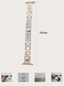 Clear Watchband Compatible With Apple Watch - Multicolor - View 3