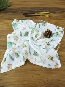 1pc Christmas Cloth Napkin - Multicolor - View 5