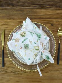 1pc Christmas Cloth Napkin - Multicolor - View 6