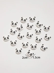 20 piezas Accesorio de pelo panda cabeza DIY - Multicolor - Ver 3