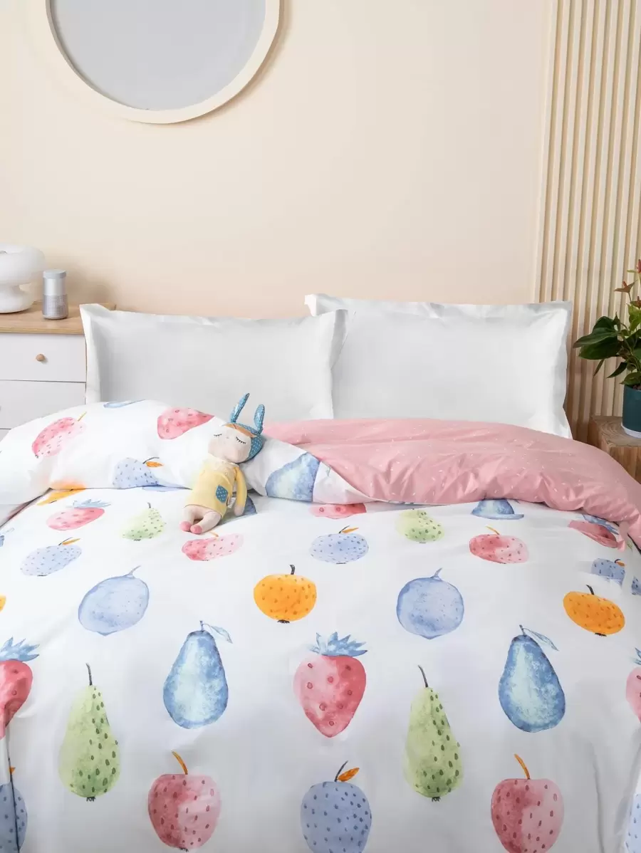 Fruit Print Duvet Cover Without Filler - Multicolor - View 1