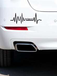 xe dán đồ họa chữ cái - màu đen - Xem 1