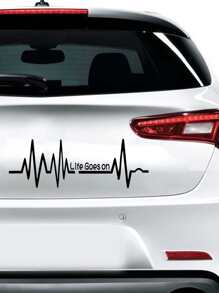 xe dán đồ họa chữ cái - màu đen - Xem 3