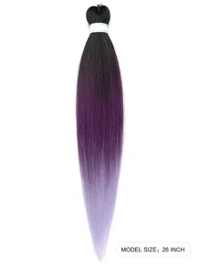 Ombre Long Straight Synthetic Hair Braid - Lilac Purple - View 3