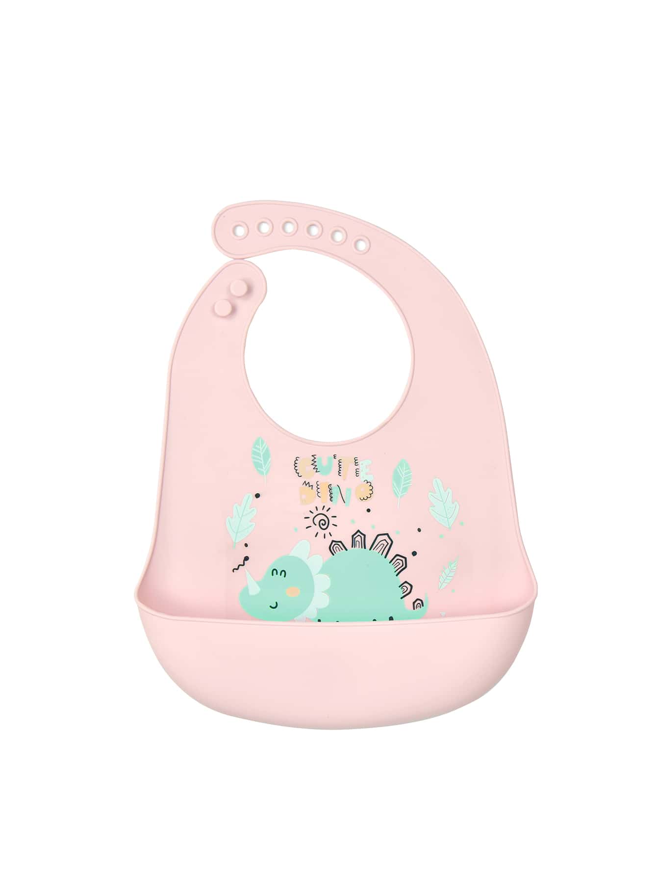 Baby Cartoon Graphic Bib - Pink - View 1