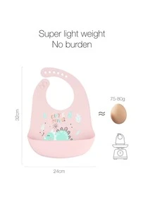 Baby Cartoon Graphic Bib - Pink - View 3