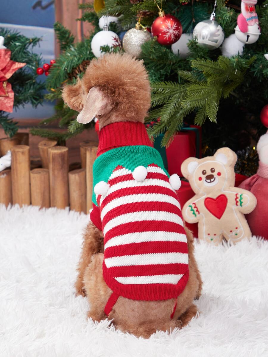 Jersey de mascota con estampado de rayas - Multicolor - Ver 1