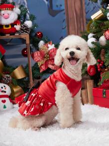 1 pezzo Vestito da Cane di Natale, Gonna per Cucciolo