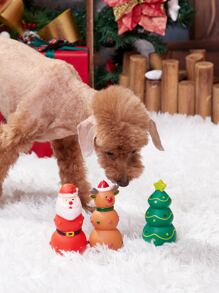 1 Miếng Ngẫu nhiên Phong cách Giáng sinh Đồ chơi âm thanh nhai thú cưng - Nhiều màu - Xem 3
