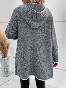 EMERY ROSE Nữ Cardigans Túi màu trơn Giải trí - Màu xám đen - Xem 2