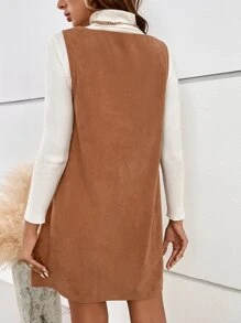 SHEIN Frenchy 鬆緊領無袖落肩裙