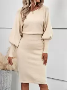 Ellegaria. 燈籠袖毛衣裙