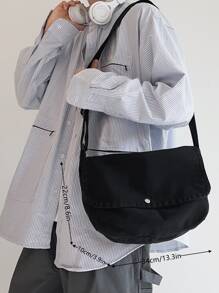 peach tree 1pc Fashionable Solid Color Canvas Messenger Bag, Crossbody Bag, Large Capacity Shoulder Bag, Casual Sling Bag, Mini Crossbody Bag, Halloween & Christmas Gift For Men Men Bag Vacation Travel Essentials Dad Gifts Side Bags For Men Valentine's Day Black Bag Holiday Essentials Bag For Men Camping Sling Bag For Men Summer Back To School Summer Bag Spring Break Bag Pack Cross Body Bag School Supplies School Bag Back To School Supplies Book Bag Shopping Bag Canvas Tote Bag Laptop