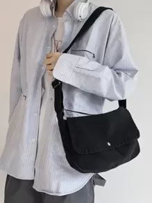 peach tree 1pc Fashionable Solid Color Canvas Messenger Bag, Crossbody Bag, Large Capacity Shoulder Bag, Casual Sling Bag, Mini Crossbody Bag, Halloween & Christmas Gift For Men Men Bag Vacation Travel Essentials Dad Gifts Side Bags For Men Valentine's Day Black Bag Holiday Essentials Bag For Men Camping Sling Bag For Men Summer Back To School Summer Bag Spring Break Bag Pack Cross Body Bag School Supplies School Bag Back To School Supplies Book Bag Shopping Bag Canvas Tote Bag Laptop