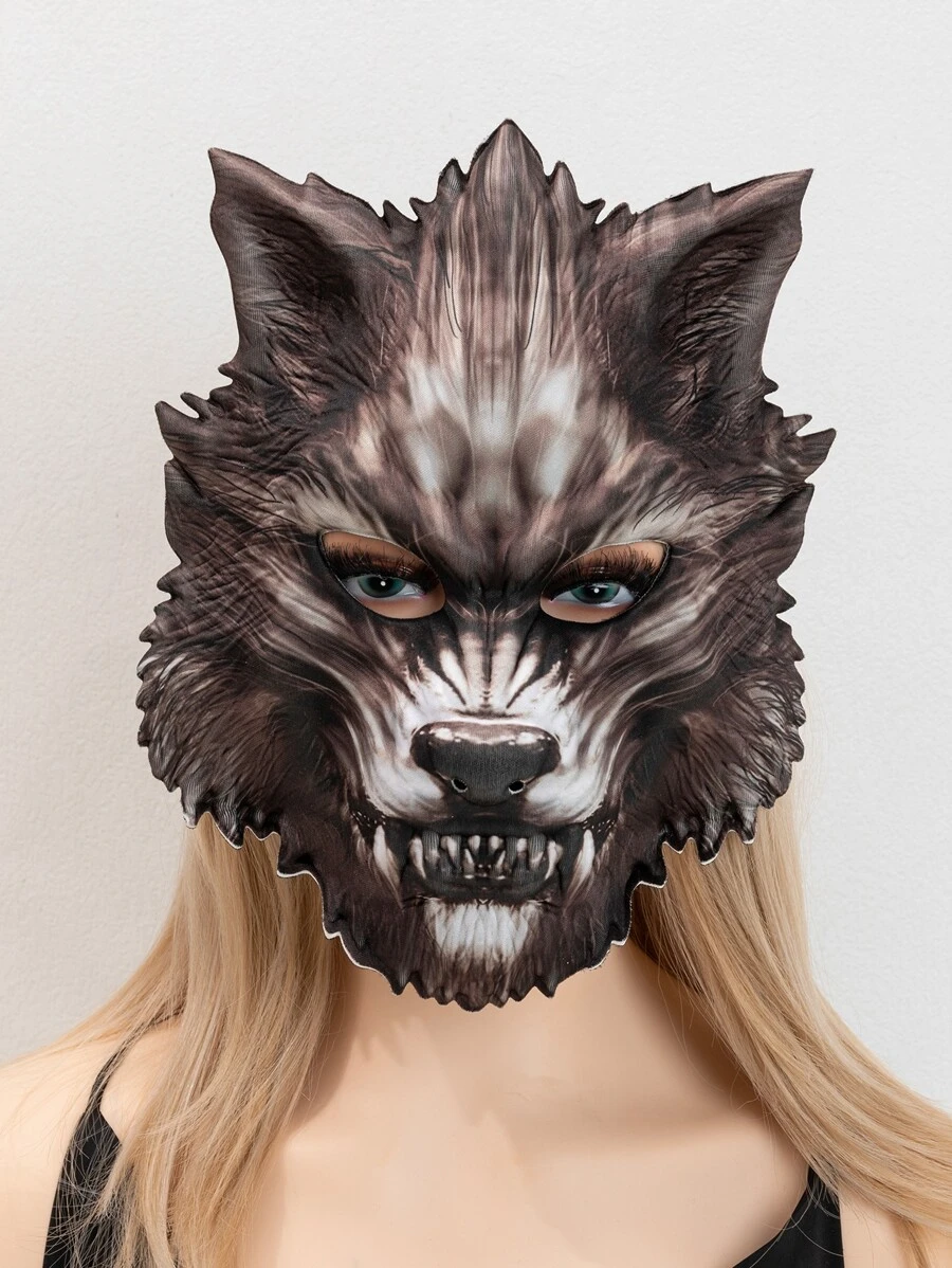 狼設計服裝面罩 - 彩色 - 查看 1
