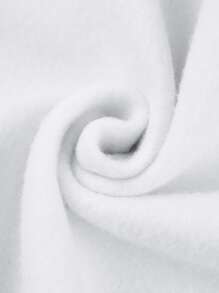 Manfinity Men Letter Graphic Raglan Sleeve Thermal Lined Drawstring Hoodie & Sweatpants - Multicolor - View 3