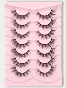 Himirell 7pairs Volumized False Eyelashes Strip Lashes, Lashes, Eyelashes, Fake Lashes - Black - View 1
