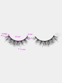 Himirell 7pairs Volumized False Eyelashes Strip Lashes, Lashes, Eyelashes, Fake Lashes - Black - View 3