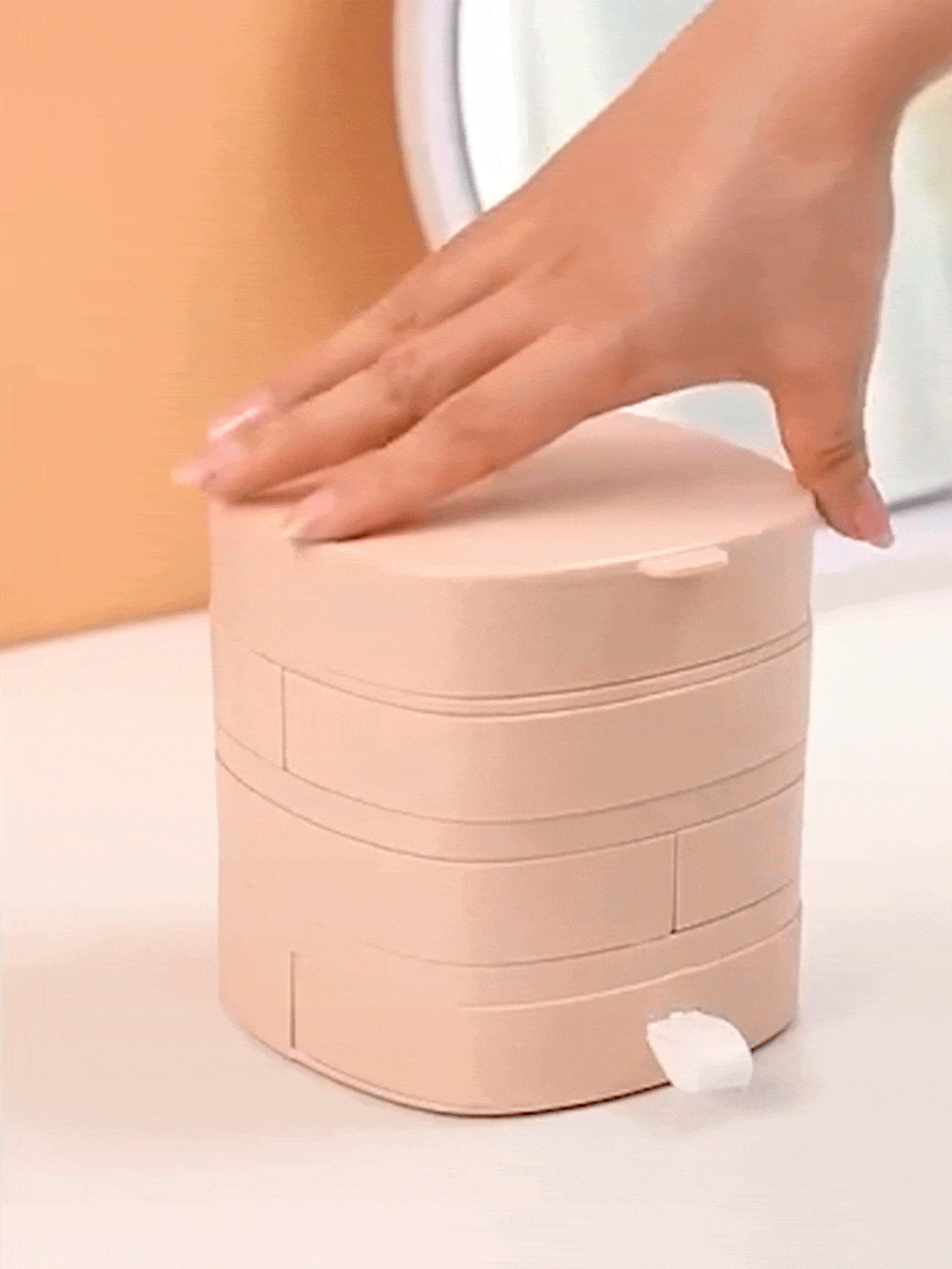 1pc Multi-layer Jewelry Storage Box - Pink - View 2