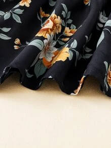 Toddler Girls Rabbit & Floral Print Bow Front 2 In 1 Dress - Multicolor - View 4