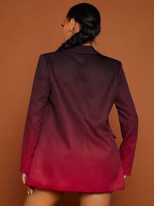 SHEIN SXY Áo khoác  âu phục nữ Nút Ombre Thanh lịch - Nhiều màu - Xem 3