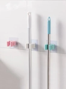 1pc Random Mop & Broom Storage Rack - Multicolor - View 4