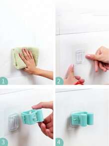 1pc Random Mop & Broom Storage Rack - Multicolor - View 5