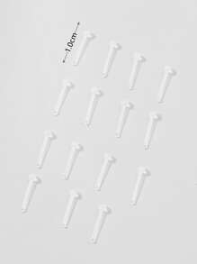 12入組/套簡約風透明鼻釘適合女士和女孩