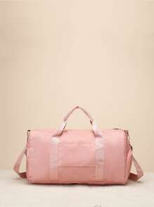 Nylon Duffle Bag With Double Handle - Pink - View 5