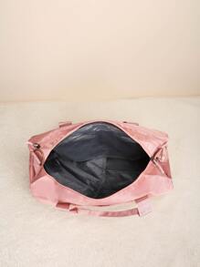 Nylon Duffle Bag With Double Handle - Pink - View 6