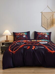 遊戲手柄圖案被套套裝不附帶內芯 - 彩色 - 查看 1